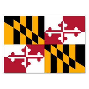 Dekoration der Maryland State Flag Colors Tischnummer