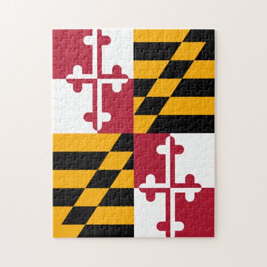 Dekoration der Maryland State Flag Farben Puzzle (Vertikal)