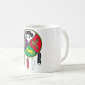 Dekoration der Medizin-Rad-Tasse w/feather Kaffeetasse (VorderseiteRechts)