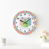 Dekoration der Nähräume mit niedlich-I-Liebe Große Wanduhr (Zuhause)