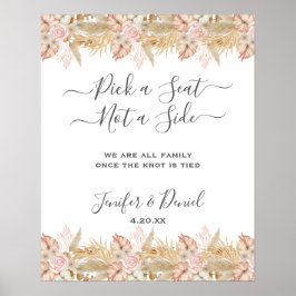 Dekoration der neutralen Palme und Pampas-Blume Ho