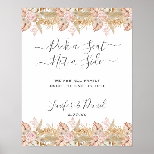 Dekoration der neutralen Palme und Pampas-Blume Ho (Vorne)