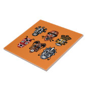 Dekoration der niedlichen afrikanischen Masken Fliese (Seite)