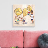 Dekoration der niedlichen Kaffeestube Leinwanddruck (Insitu (Wohnzimmer))