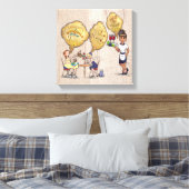 Dekoration der niedlichen Kaffeestube Leinwanddruck (Insitu (Schlafzimmer))