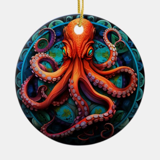 Dekoration der Octopus-Keramik (Vorne)