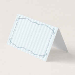 Dekoration der Platzkarte Blue Coquette Bow Pastel