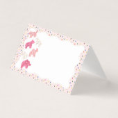 Dekoration der Platzkarte mattierter Tierkochen (Vorderseite)