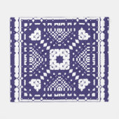 Dekoration der portugiesischen Zierfliesen aus Azu Fleecedecke (Vorderseite (Horizontal))