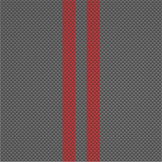 Dekoration der roten Racing Stripes im Burgundy-St Aufkleber (Vorderseite)