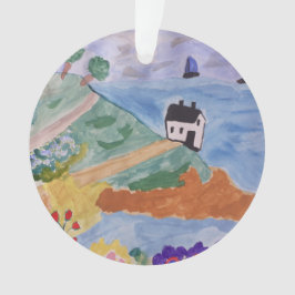 Dekoration der Sommerküste und Blume Akrylbaum