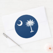 Dekoration der Staatsflagge von South Carolina Runder Aufkleber (Umschlag)