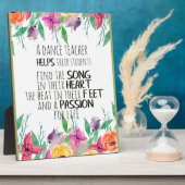 Dekoration der Tanzlehrer Ballet Coach Wertschätzu Fotoplatte (Seite)