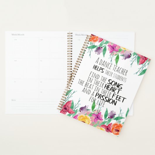 Dekoration der Tanzlehrer Ballet Coach Wertschätzu Planer (Anzeige)