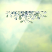 Dekoration der Toiletten der Eukalyptus Grüne Pfla Fensteraufkleber (Blatt 3)