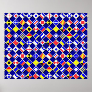 Dekoration der überprüften Nautical Signal Flags