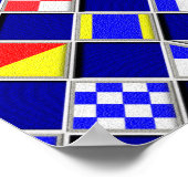 Dekoration der überprüften Nautical Signal Flags (Ecke)