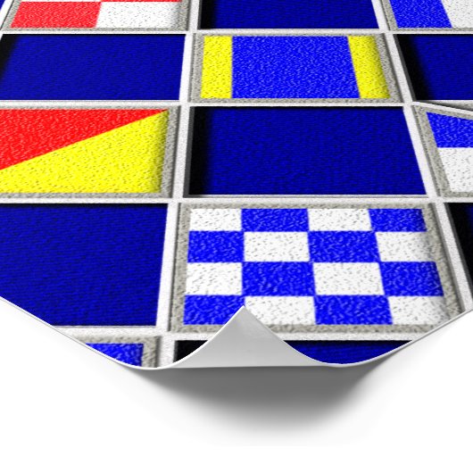 Dekoration der überprüften Nautical Signal Flags (Ecke)