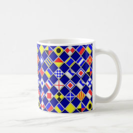 Dekoration der überprüften Nautical Signal Flags Kaffeetasse