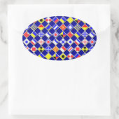 Dekoration der überprüften Nautical Signal Flags Ovaler Aufkleber (Tasche)