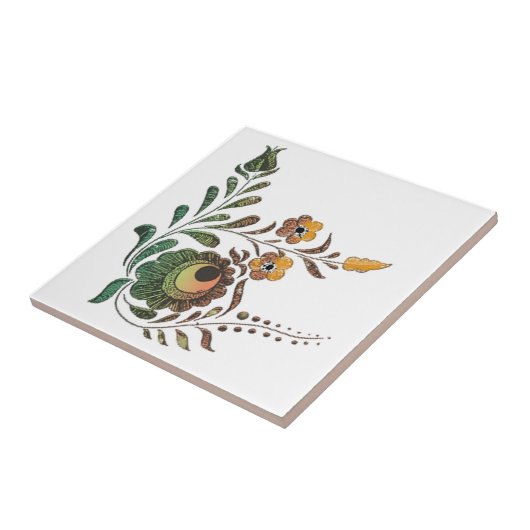 Dekoration der ungarischen Blume Fliese (Seite)