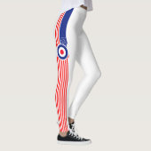 Dekoration der US Mod Scooter Stripes auf Leggings (Rechts)