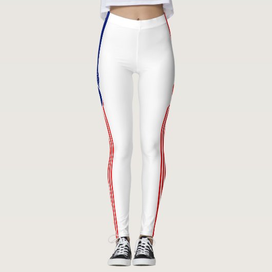 Dekoration der US Mod Scooter Stripes auf Leggings (Vorderseite)