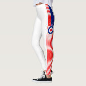 Dekoration der US Mod Scooter Stripes auf Leggings (Links)
