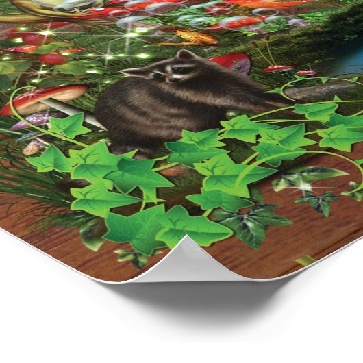 Dekoration der verzauberten Waldwand (Ecke)