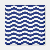Dekoration der Wavy Navy Stripes Magnet (Vorne)