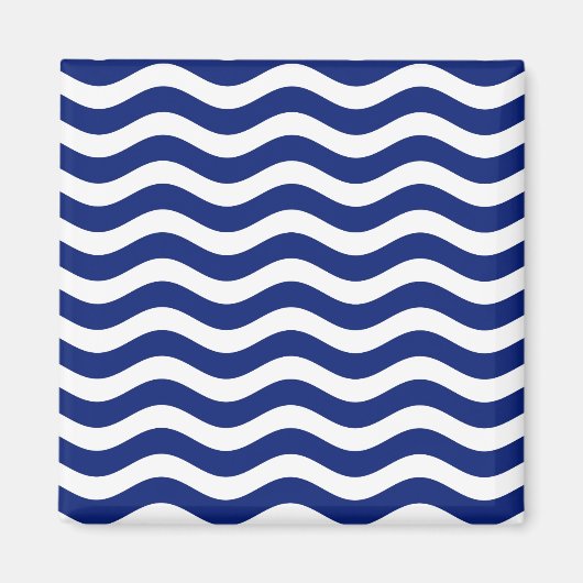 Dekoration der Wavy Navy Stripes Magnet (Vorne)