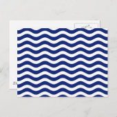 Dekoration der Wavy Navy Stripes Postkarte (Vorne/Hinten)