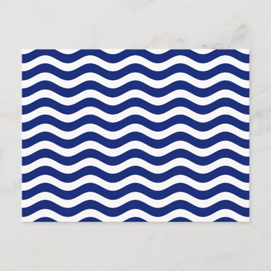 Dekoration der Wavy Navy Stripes Postkarte (Vorderseite)