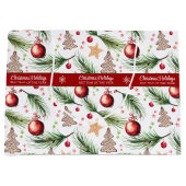 Dekoration der Weihnachtswassertage Große Geschenktüte (Vorderseite)