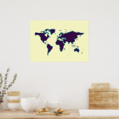 Dekoration der Weltkarte (Küche)