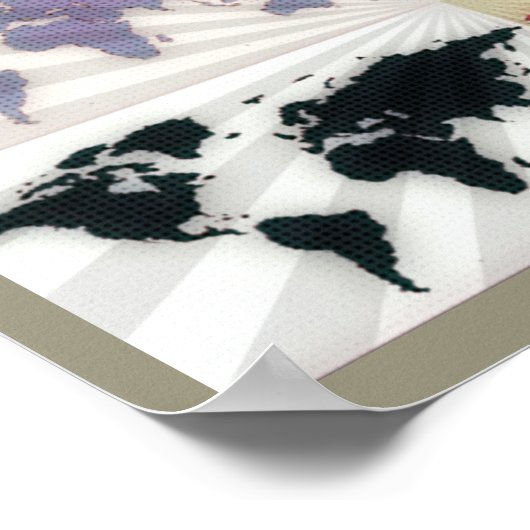 Dekoration der Weltkarten (Ecke)