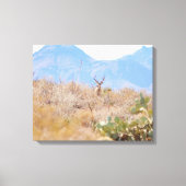 Dekoration der Wüstenfotografie mit Hirsch Leinwanddruck (Vorderseite)