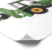 Dekoration des Baufahrzeugs für den grünen Backhoe (Ecke)