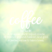 Dekoration des Café-Decks Fensteraufkleber (Blatt 3)