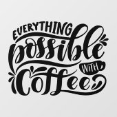 Dekoration des Cafés Fensteraufkleber (Blatt)