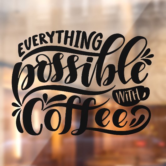 Dekoration des Cafés  Fensteraufkleber (Blatt 2)