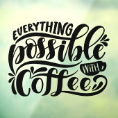 Dekoration des Cafés  Fensteraufkleber (Blatt 3)