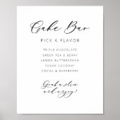 Dekoration des Cake Bar Wedding Print Sign Empfang (Vorne)
