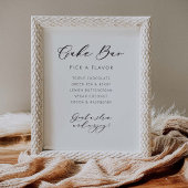 Dekoration des Cake Bar Wedding Print Sign Empfang