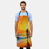 Dekoration des Girl Sunset Beach Schürze (Getragen)