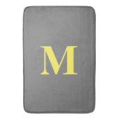 Dekoration des Individuellen Namens der gelben gra Badematte (Vorderseite Vertikal)