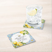 Dekoration des italienischen Brautparty an der Küs Rechteckiger Pappuntersetzer (Vor Ort)