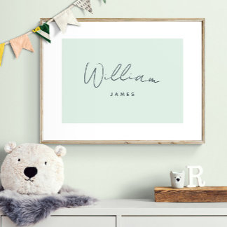Dekoration des Kinderzimmer für Babyname in Pastel