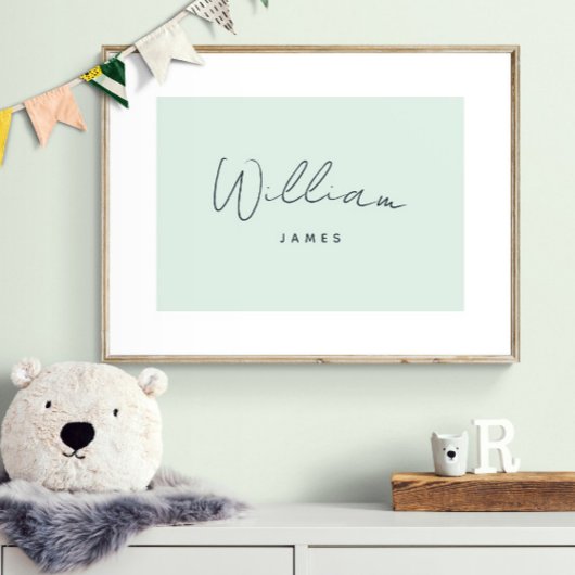 Dekoration des Kinderzimmer für Babyname in Pastel