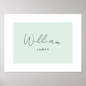 Dekoration des Kinderzimmer für Babyname in Pastel (Vorne)